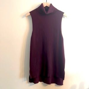 White House Black Market Sleeveless Turtleneck Sweater Tunic